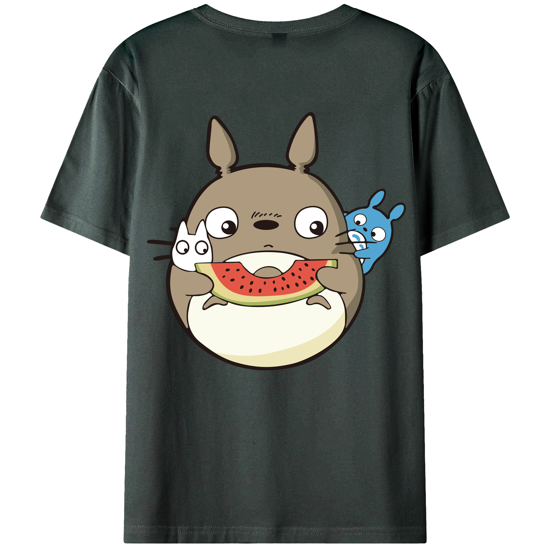 （画像用） となりのトトロ 草壁メイ 草壁サツキ My Neighbor Totoro Satsuki Kusakabe Mei Kusakabe 綿100％ メンズ半袖Tシャツ（バックプリント） 通気性